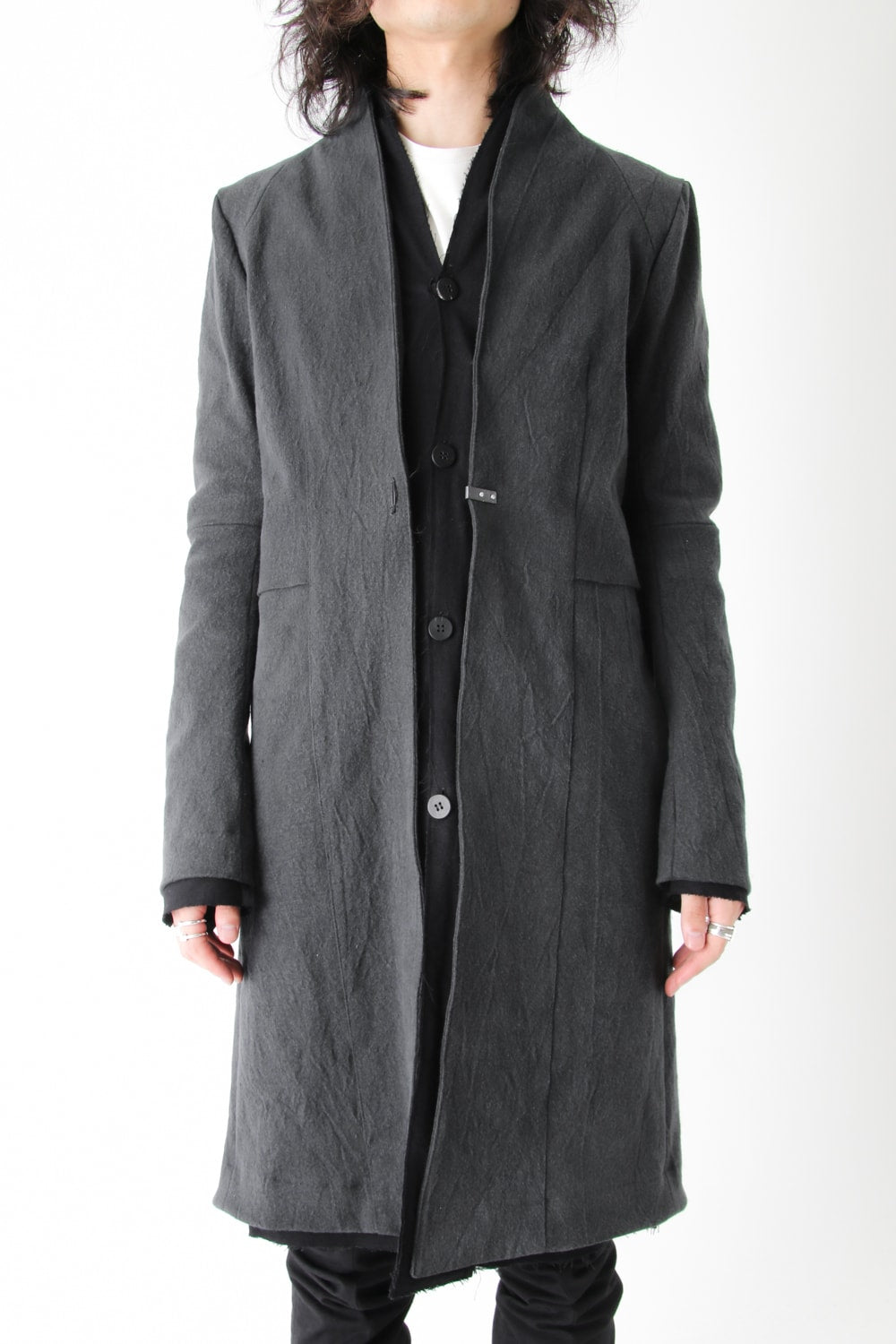 Layered Hi-Necked Coat