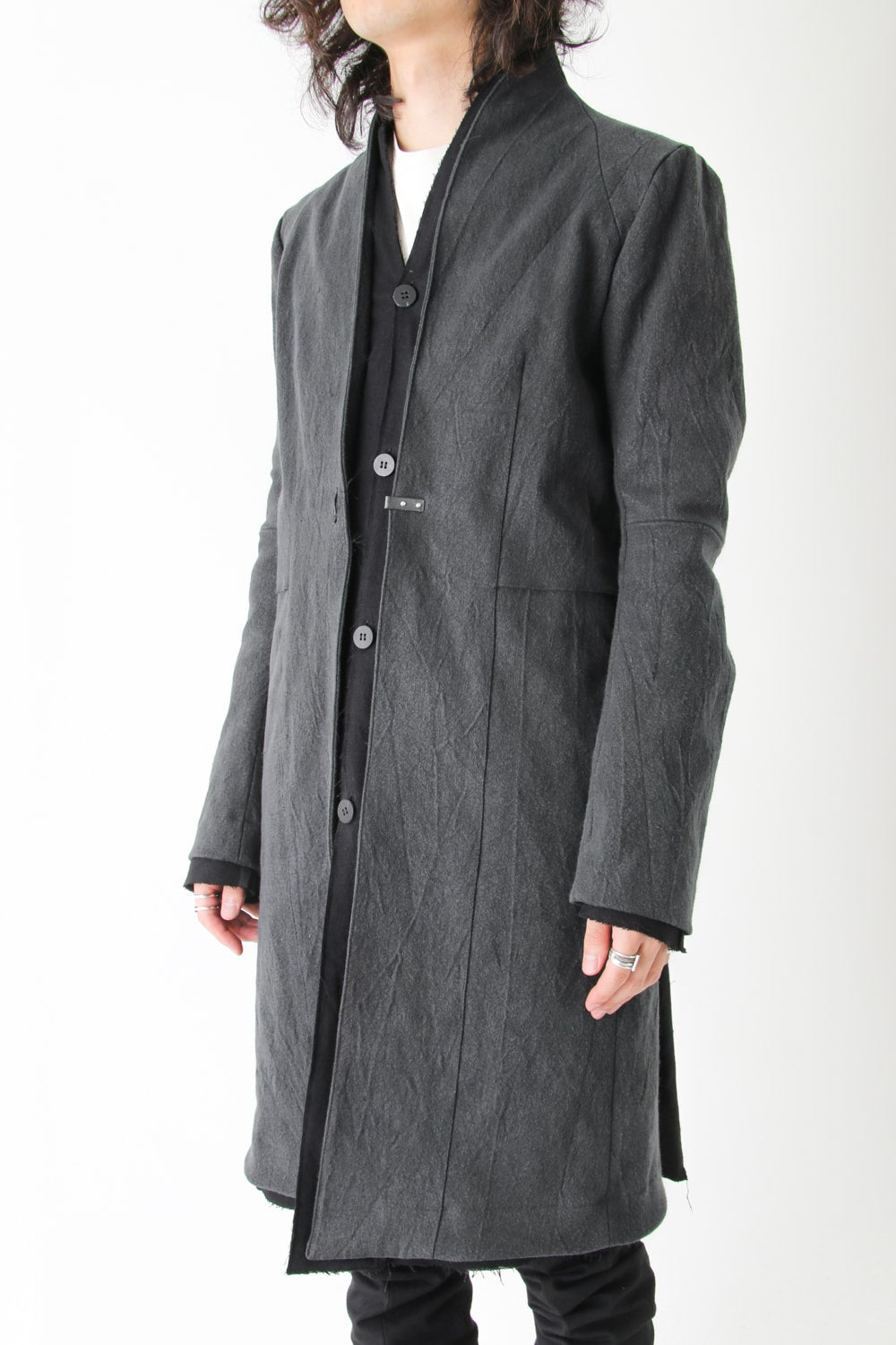 Layered Hi-Necked Coat