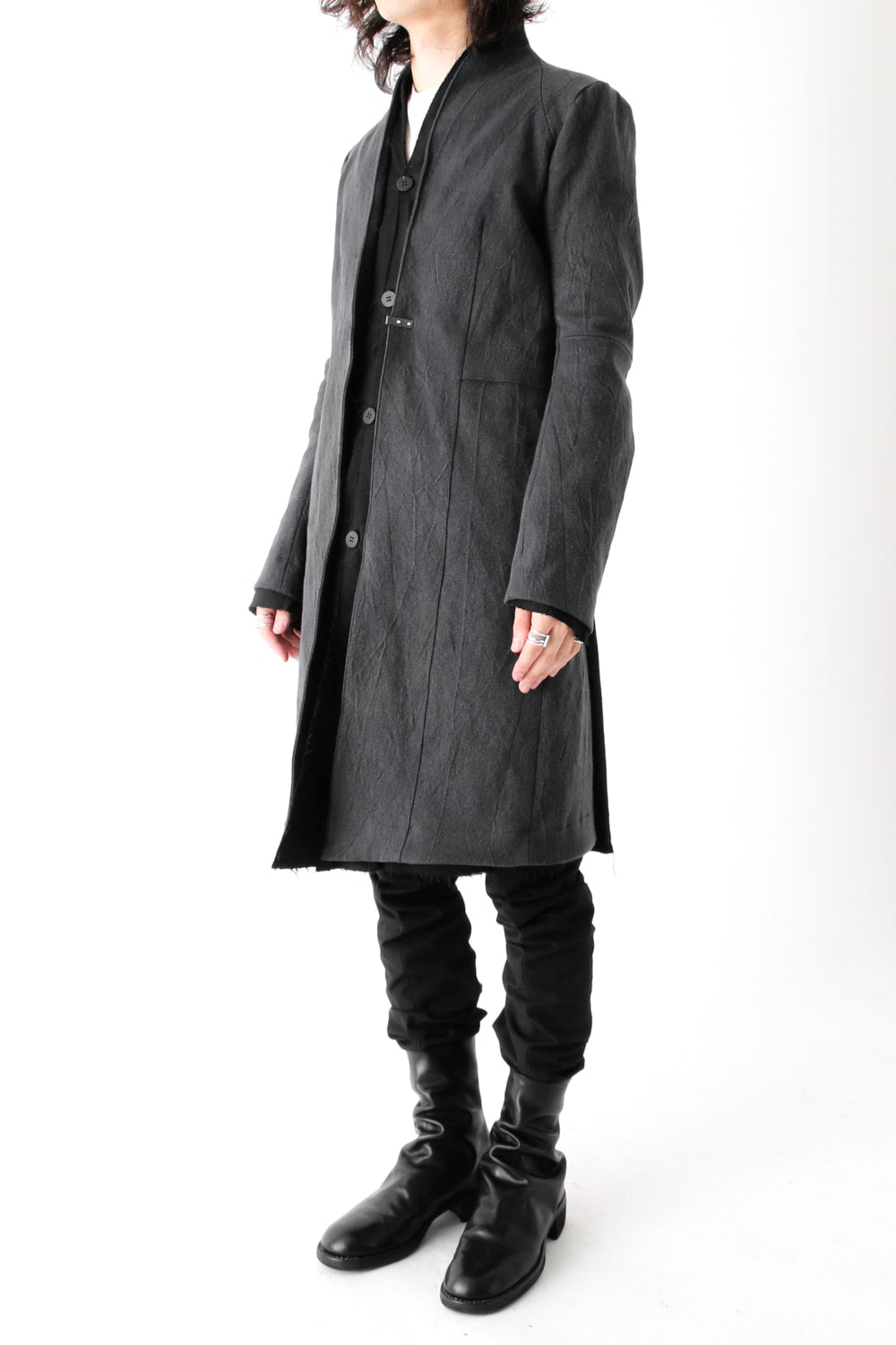 Layered Hi-Necked Coat