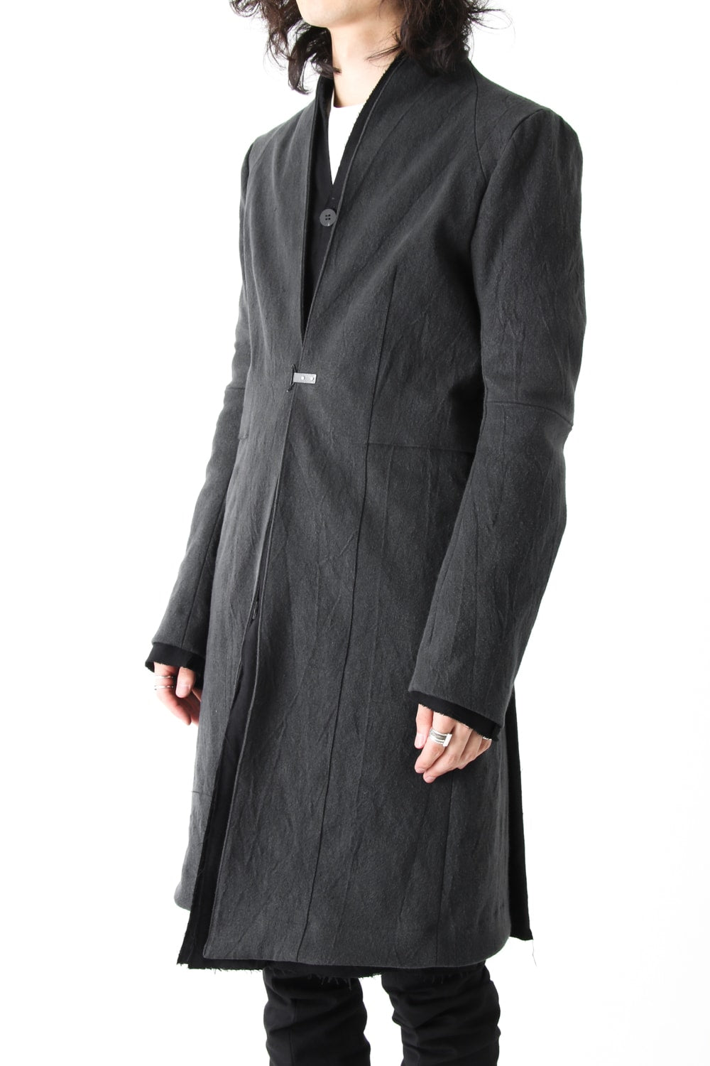 Layered Hi-Necked Coat