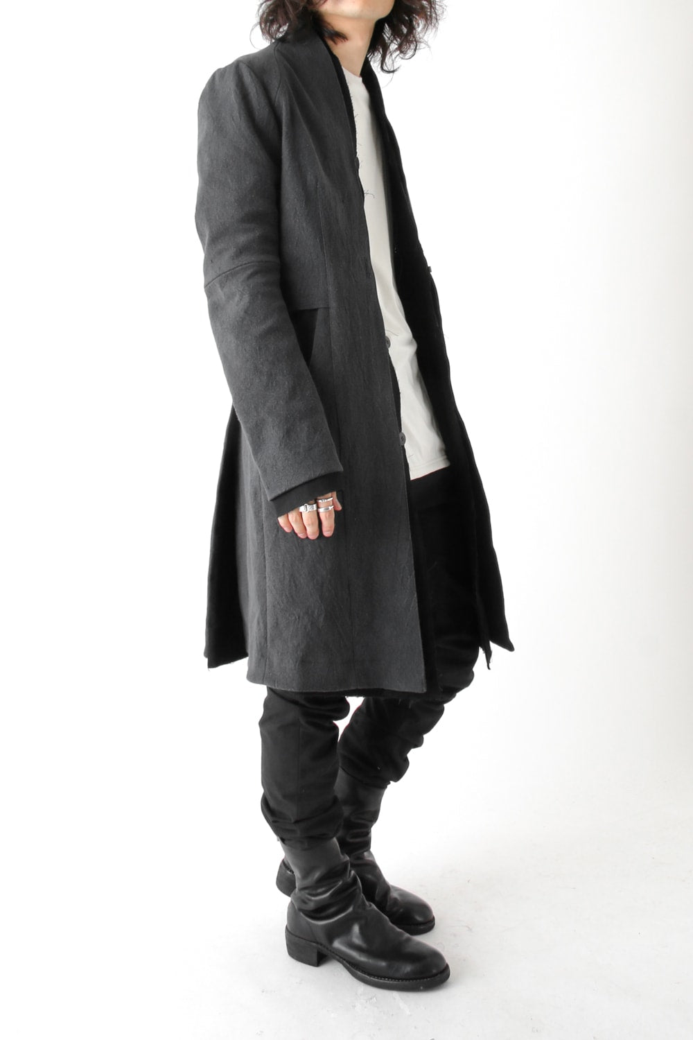 Layered Hi-Necked Coat