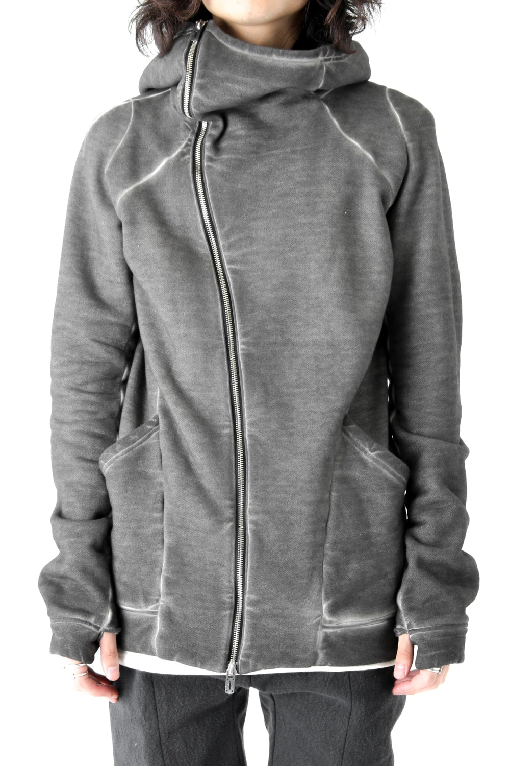 Product dyed Cold Dye Zip Up Parka