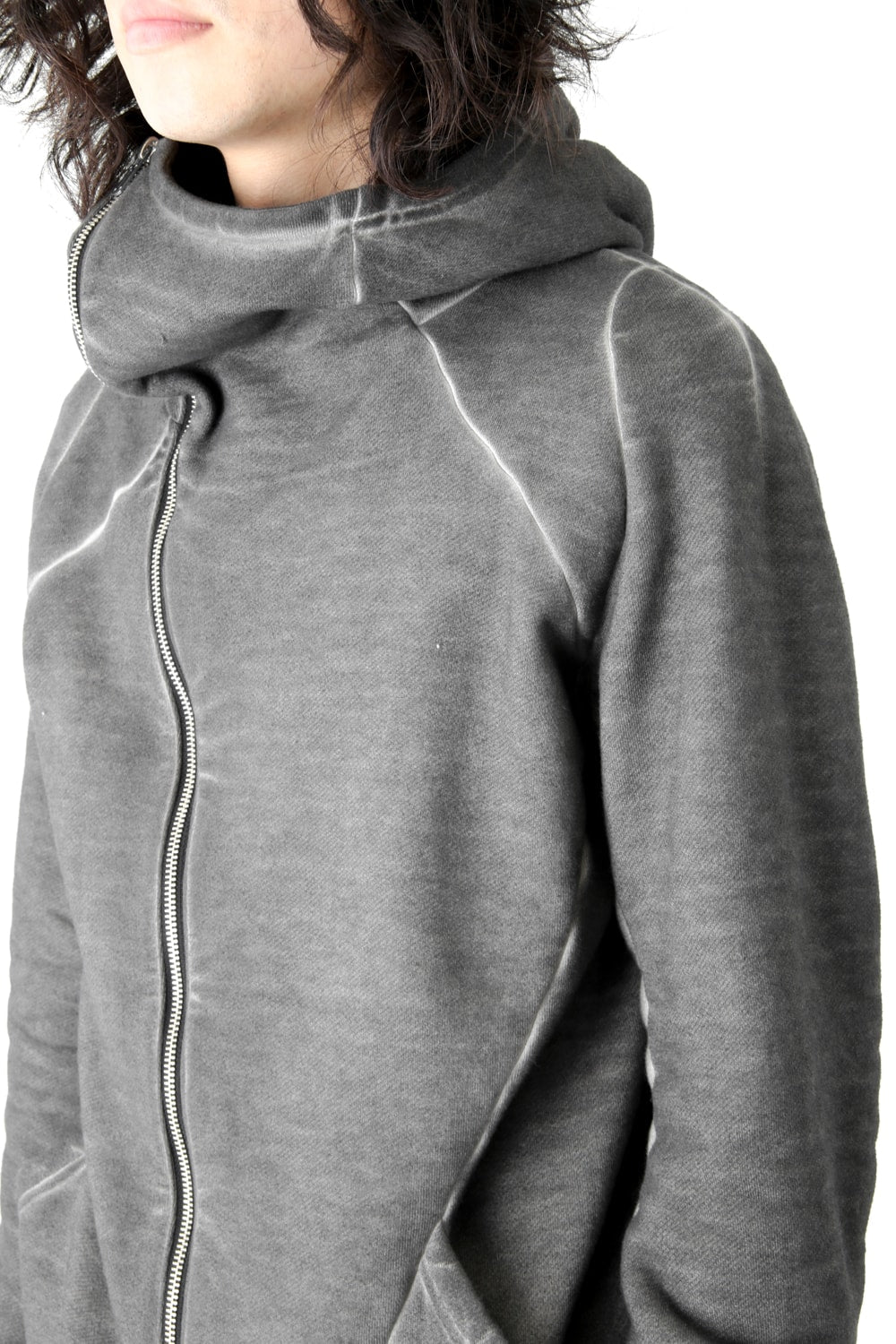 Product dyed Cold Dye Zip Up Parka