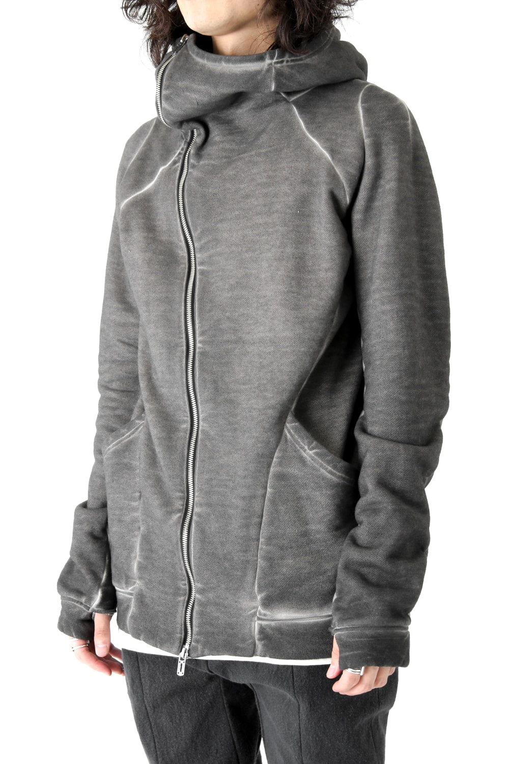 Product dyed Cold Dye Zip Up Parka