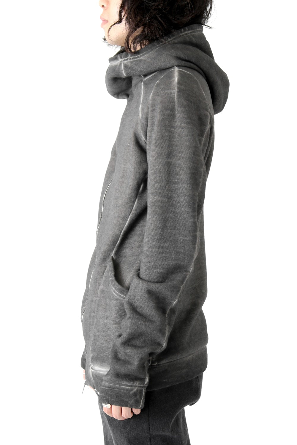 Product dyed Cold Dye Zip Up Parka