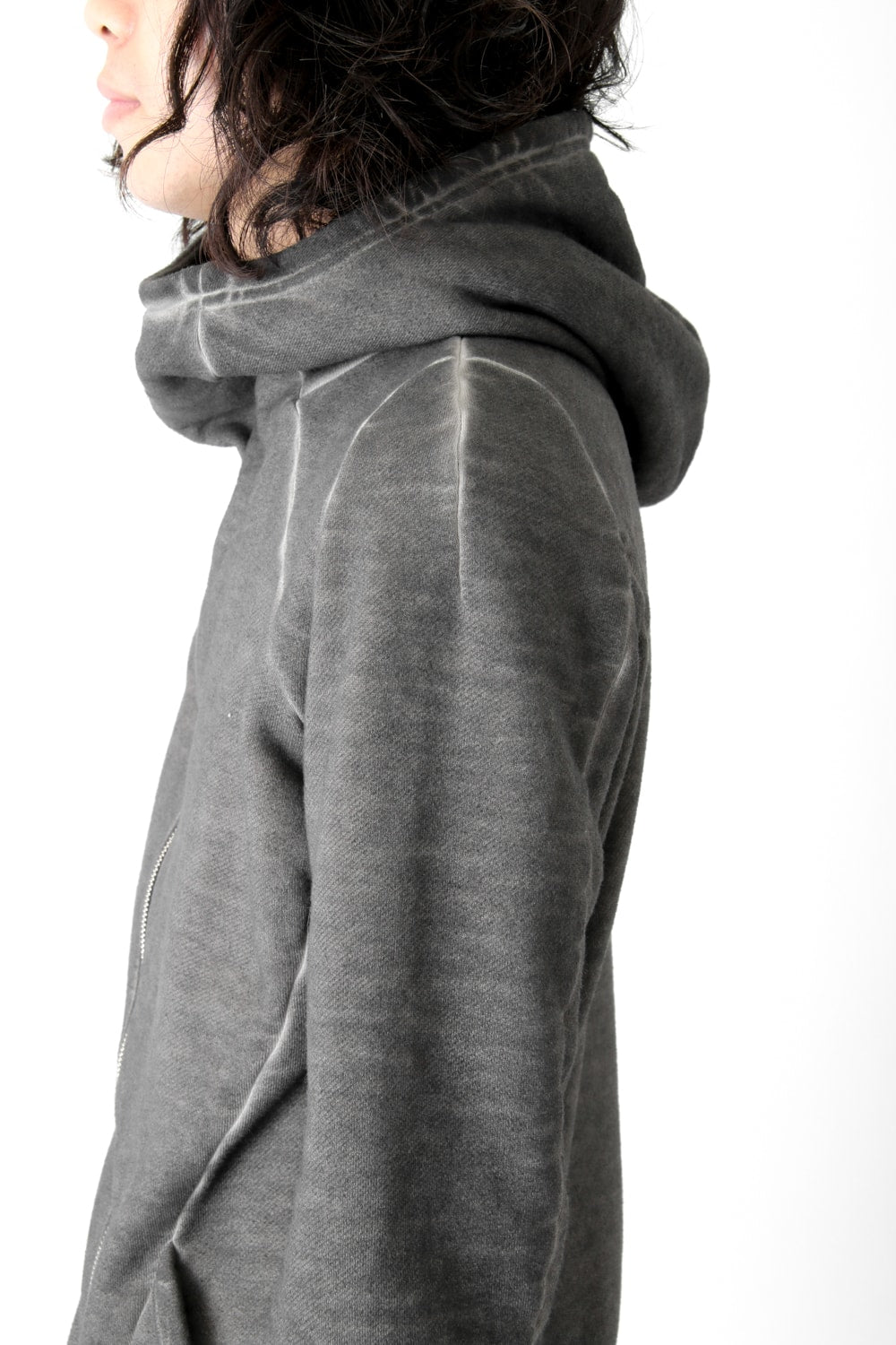 Product dyed Cold Dye Zip Up Parka