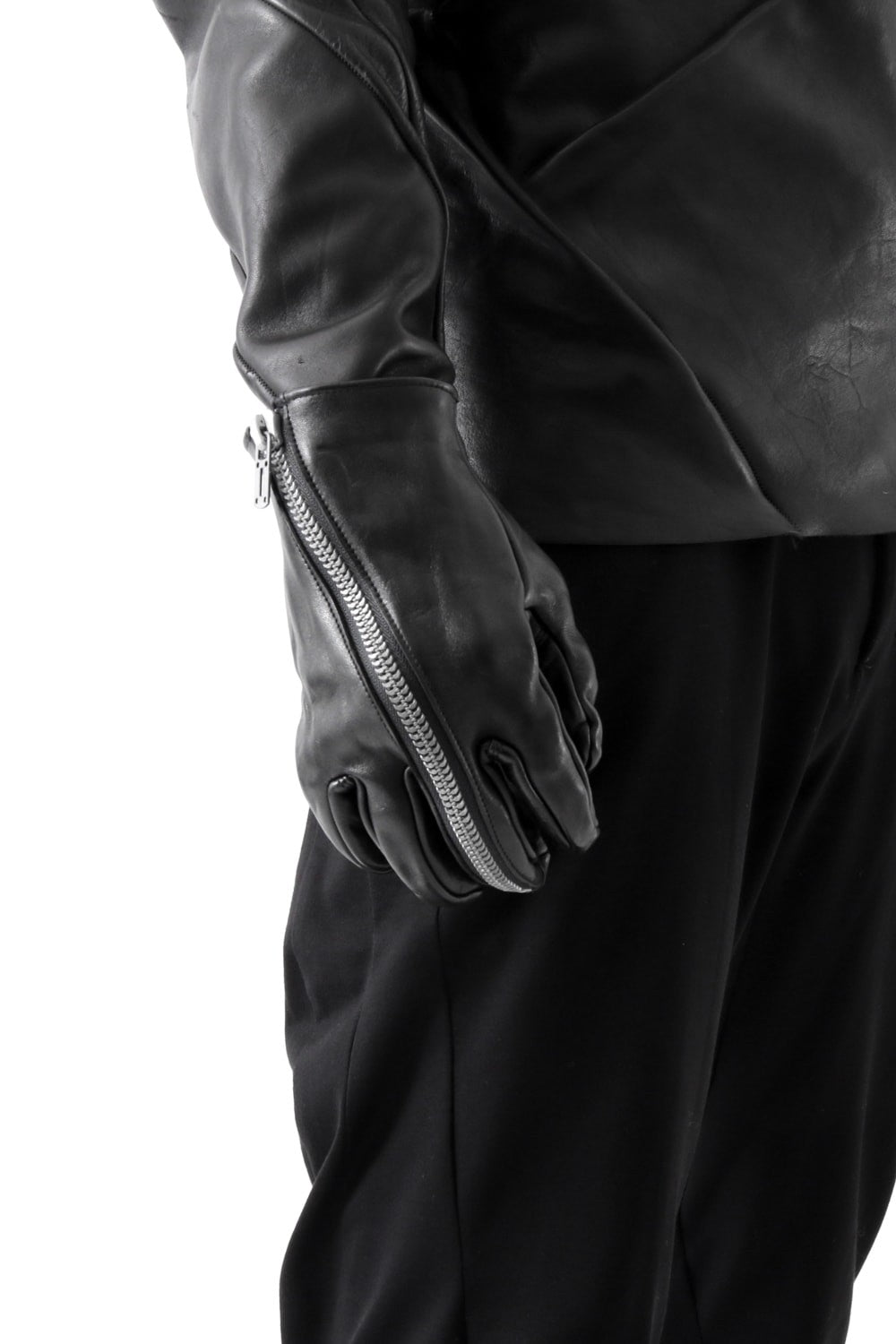 Horse Leather Zip Gloves 