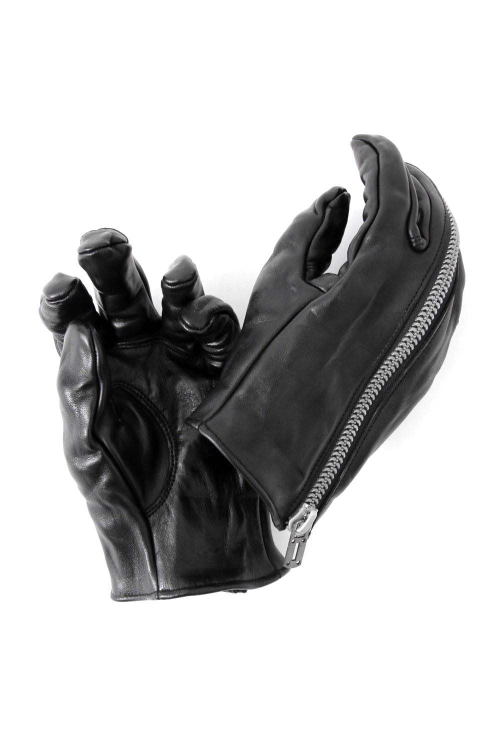 Horse Leather Zip Gloves 