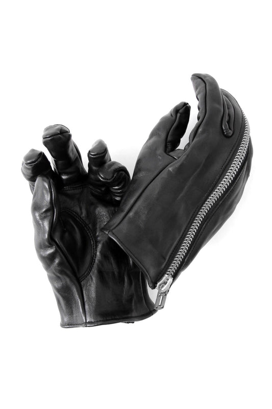Horse Leather Zip Gloves 