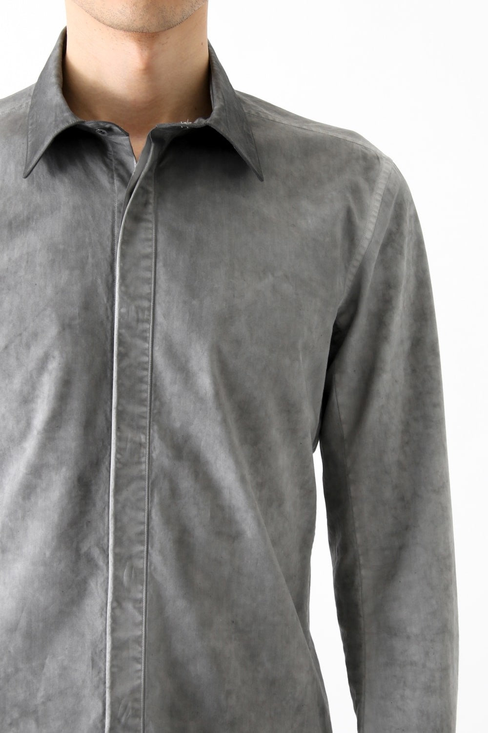 Cold Dyed Dress Shirt Gray