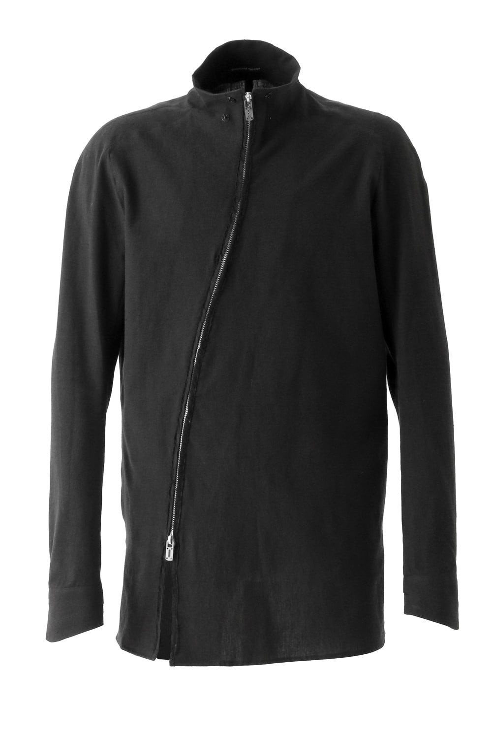 High-Neck Zip Long Shirt