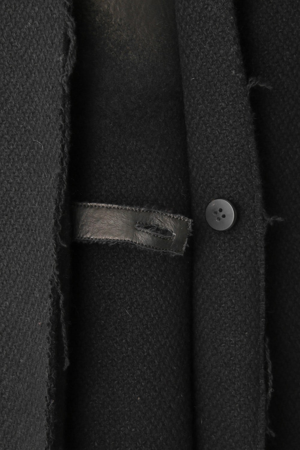 Leather Needle punch Double-breasted Coat