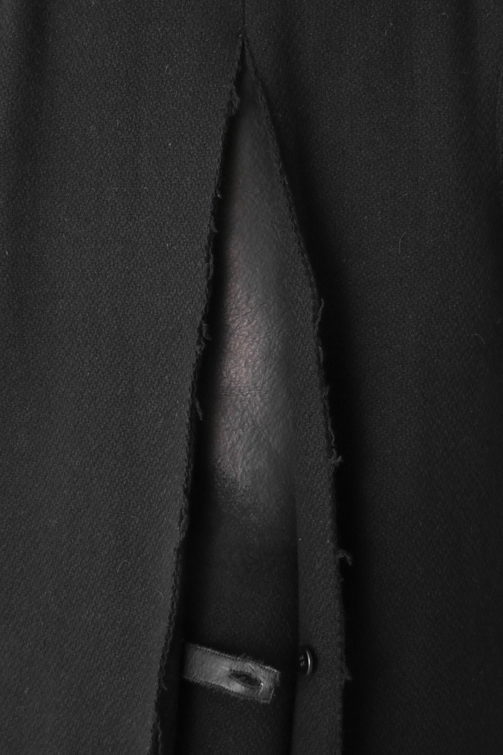 Leather Needle punch Double-breasted Coat