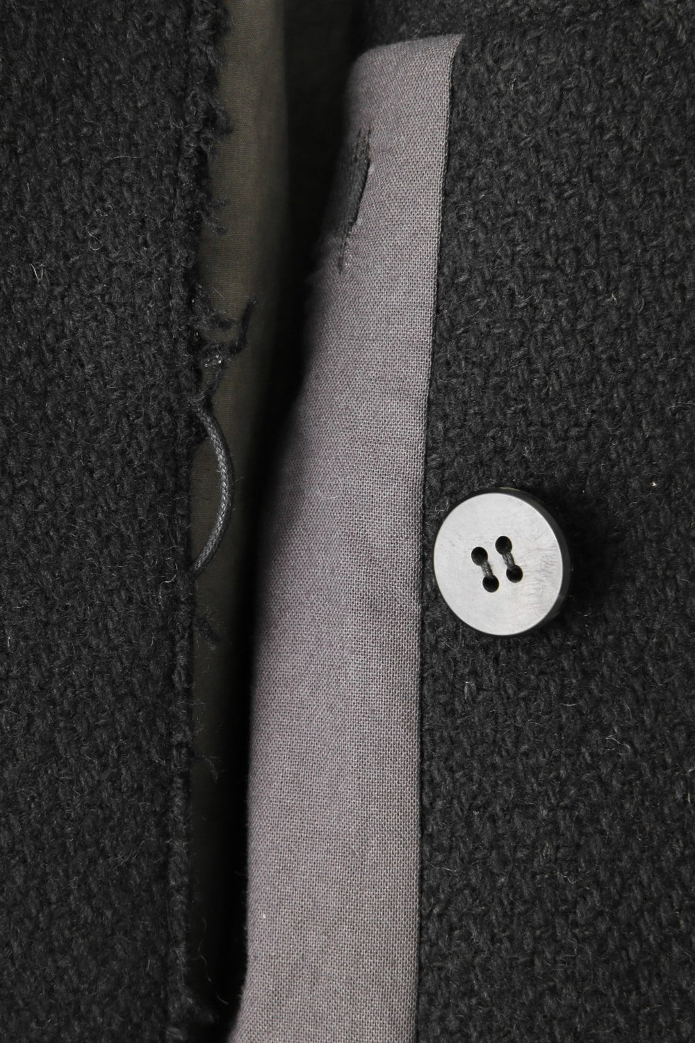 Leather Needle punch Double-breasted Coat