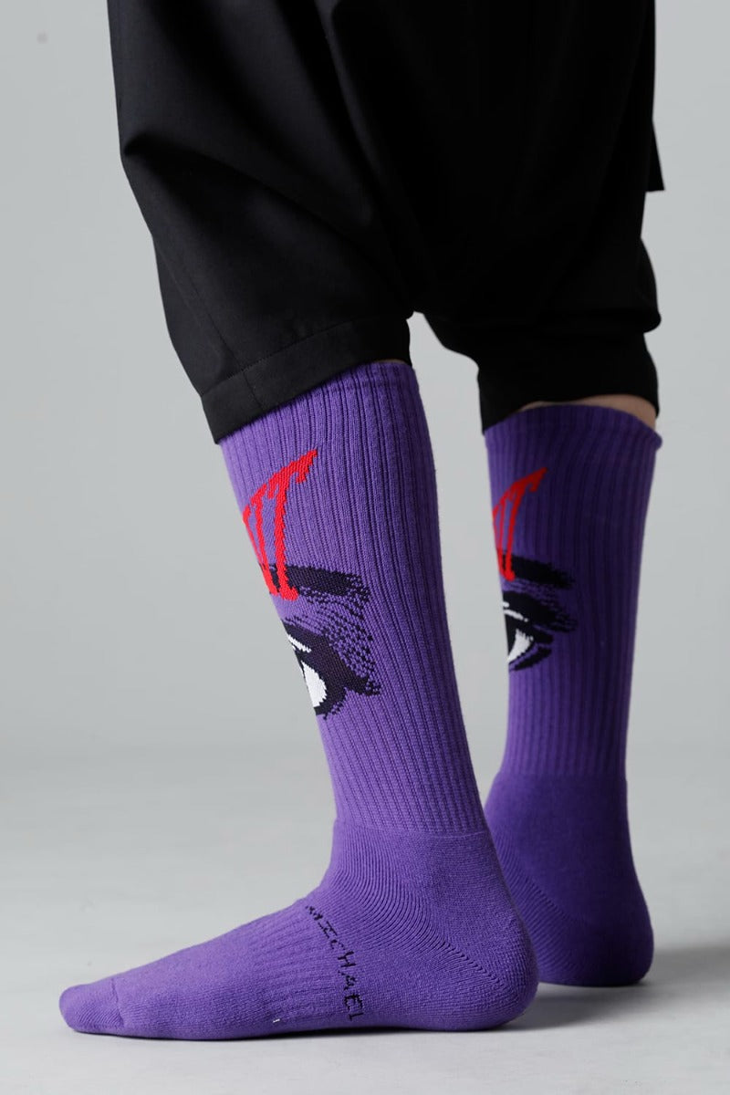 Eye Socks Purple