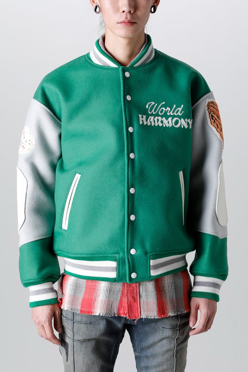 SHERMER ACADEMY × ©SAINT M×××××× Varsity Jacket