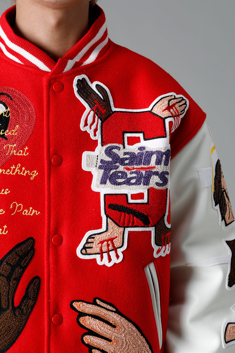 DENIM TEARS × ©SAINT M×××××× "SAINT TEARS" Stadium Jacket