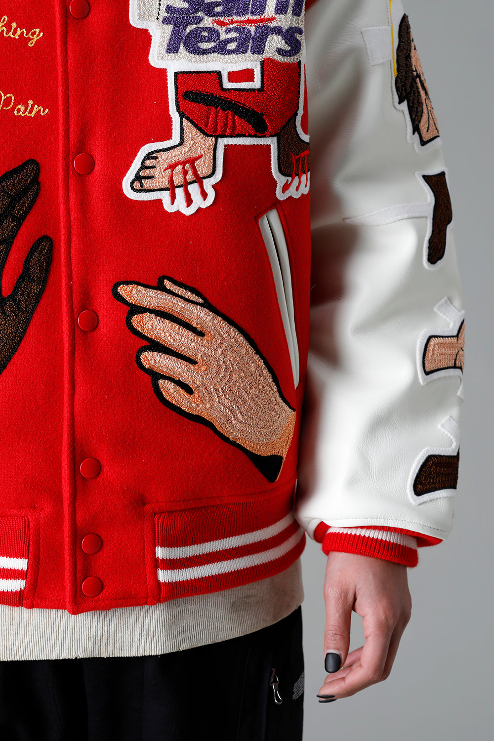 DENIM TEARS × ©SAINT M×××××× "SAINT TEARS" Stadium Jacket