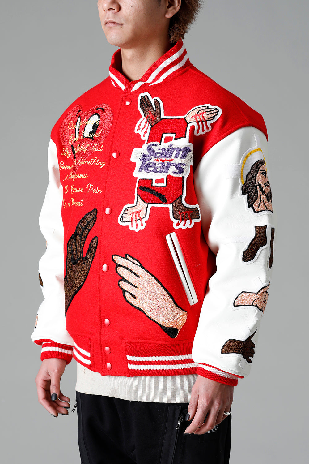 DENIM TEARS × ©SAINT M×××××× "SAINT TEARS" Stadium Jacket