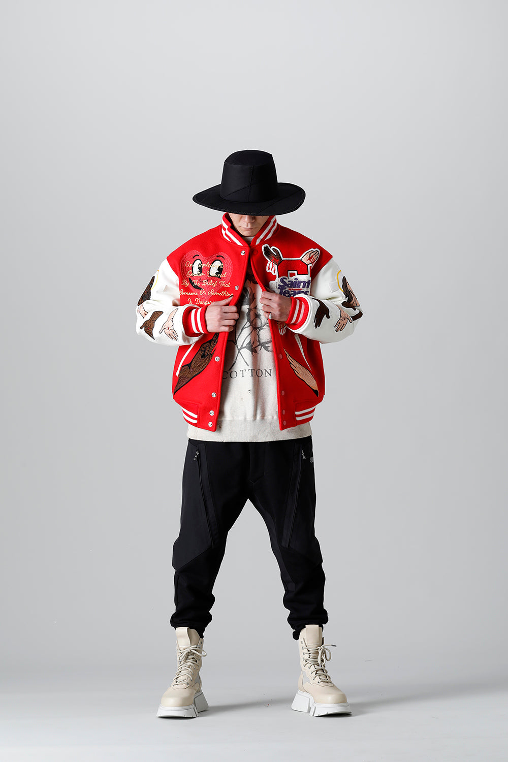 DENIM TEARS × ©SAINT M×××××× "SAINT TEARS" Stadium Jacket