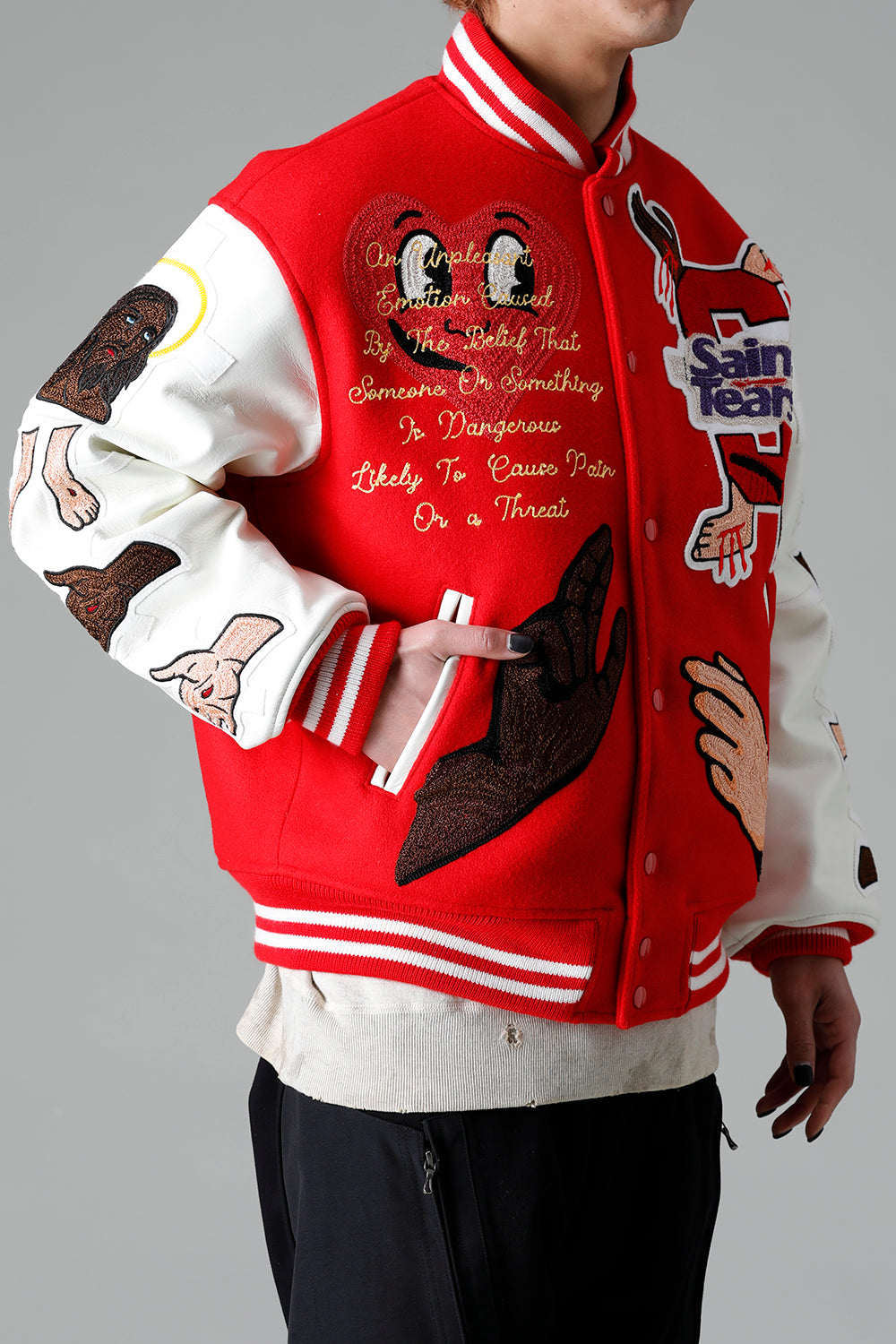 DENIM TEARS × ©SAINT M×××××× "SAINT TEARS" Stadium Jacket