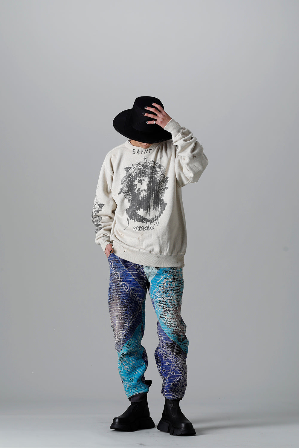 KOSUKE KAWAMURA × ©SAINT M×××××× Sweat shirt