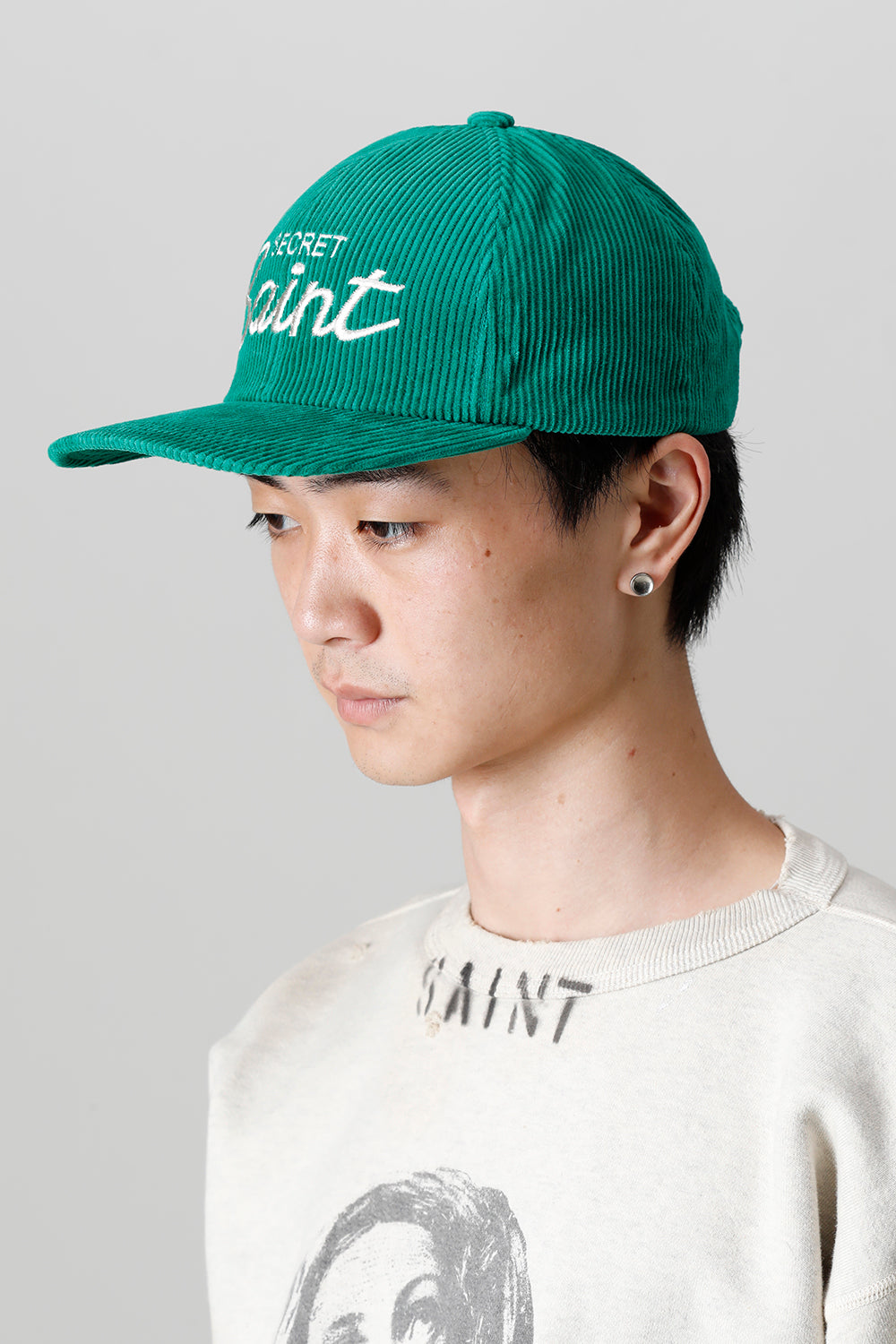 Corduroy Cap Green