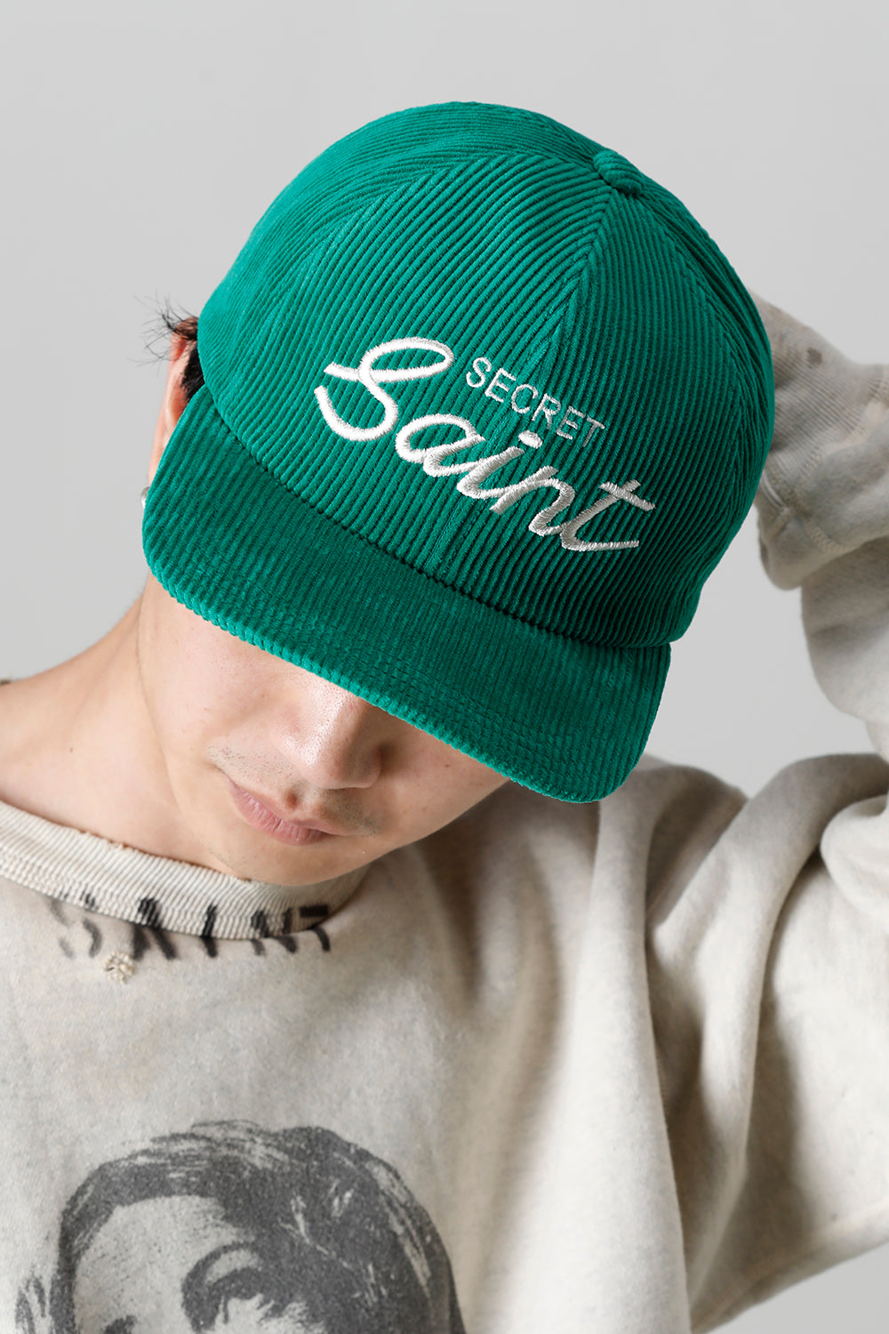 Corduroy Cap Green