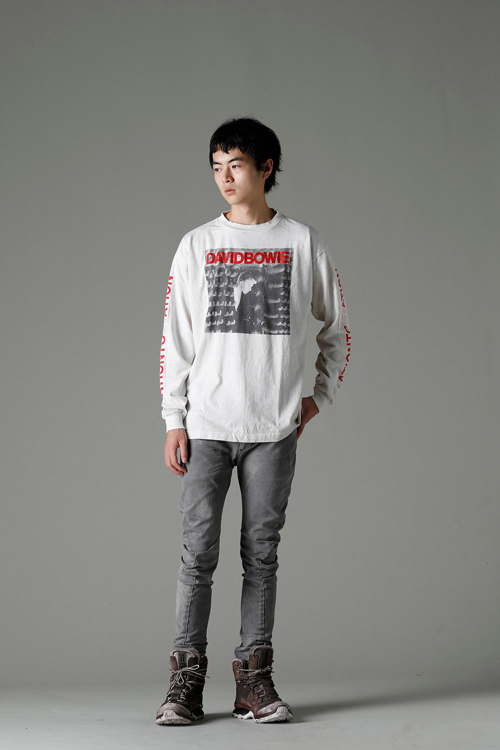 DAVID BOWIE × ©SAINT M×××××× STATION Long sleeve T-shirt