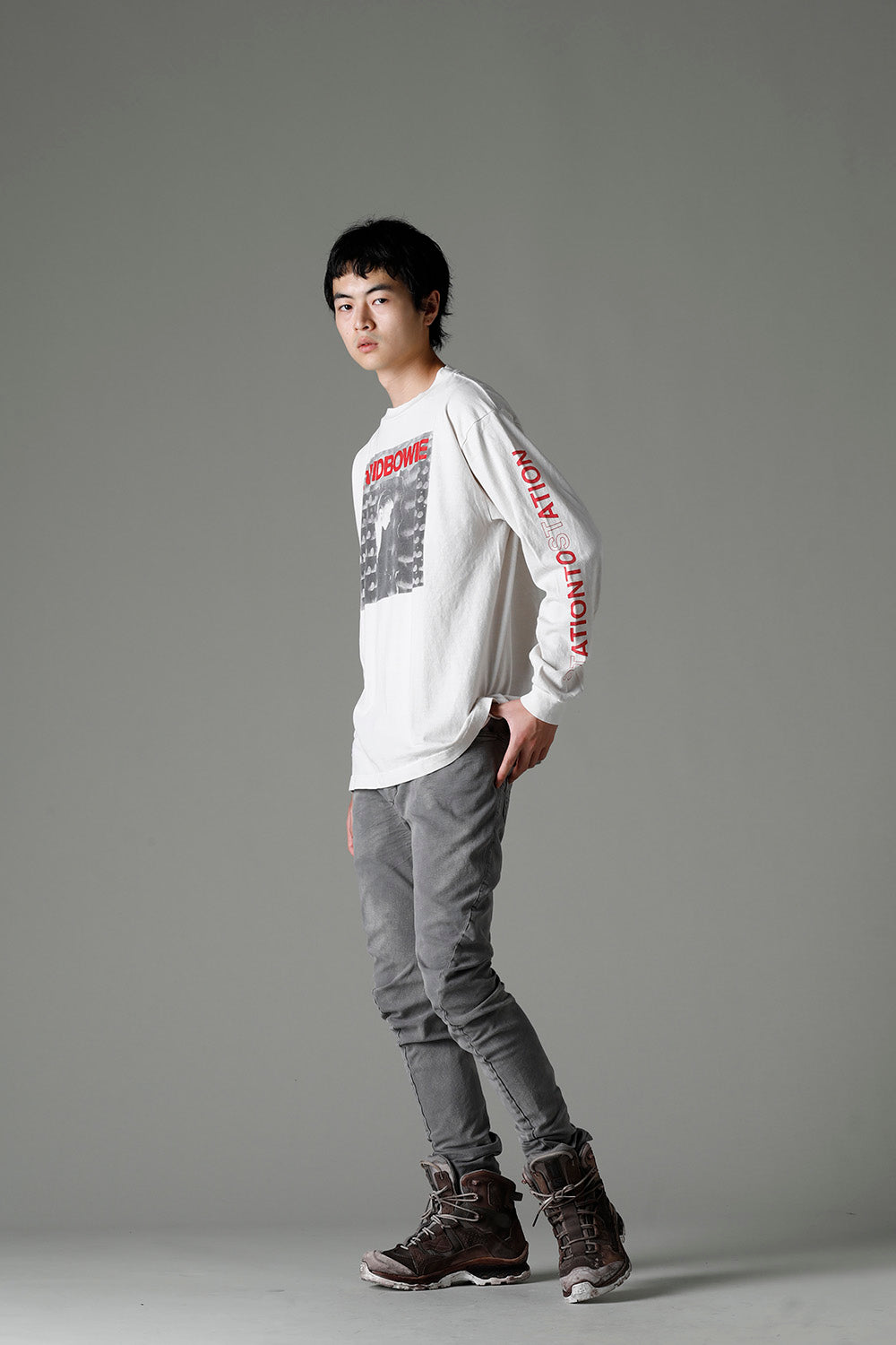 DAVID BOWIE × ©SAINT M×××××× STATION Long sleeve T-shirt