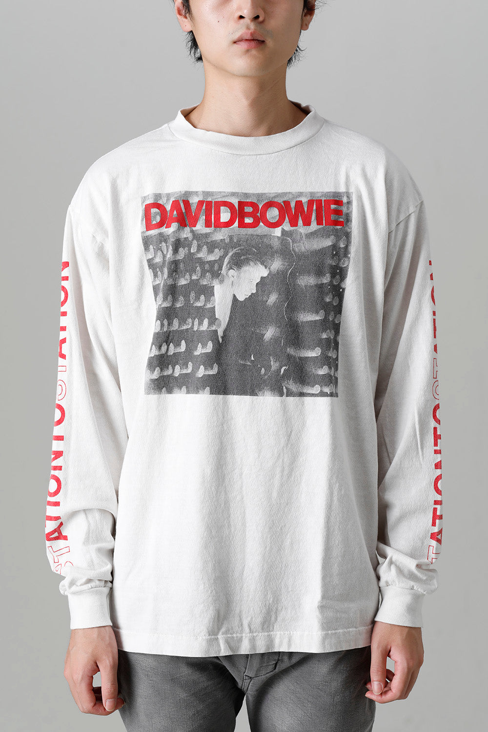 DAVID BOWIE × ©SAINT M×××××× STATION Long sleeve T-shirt