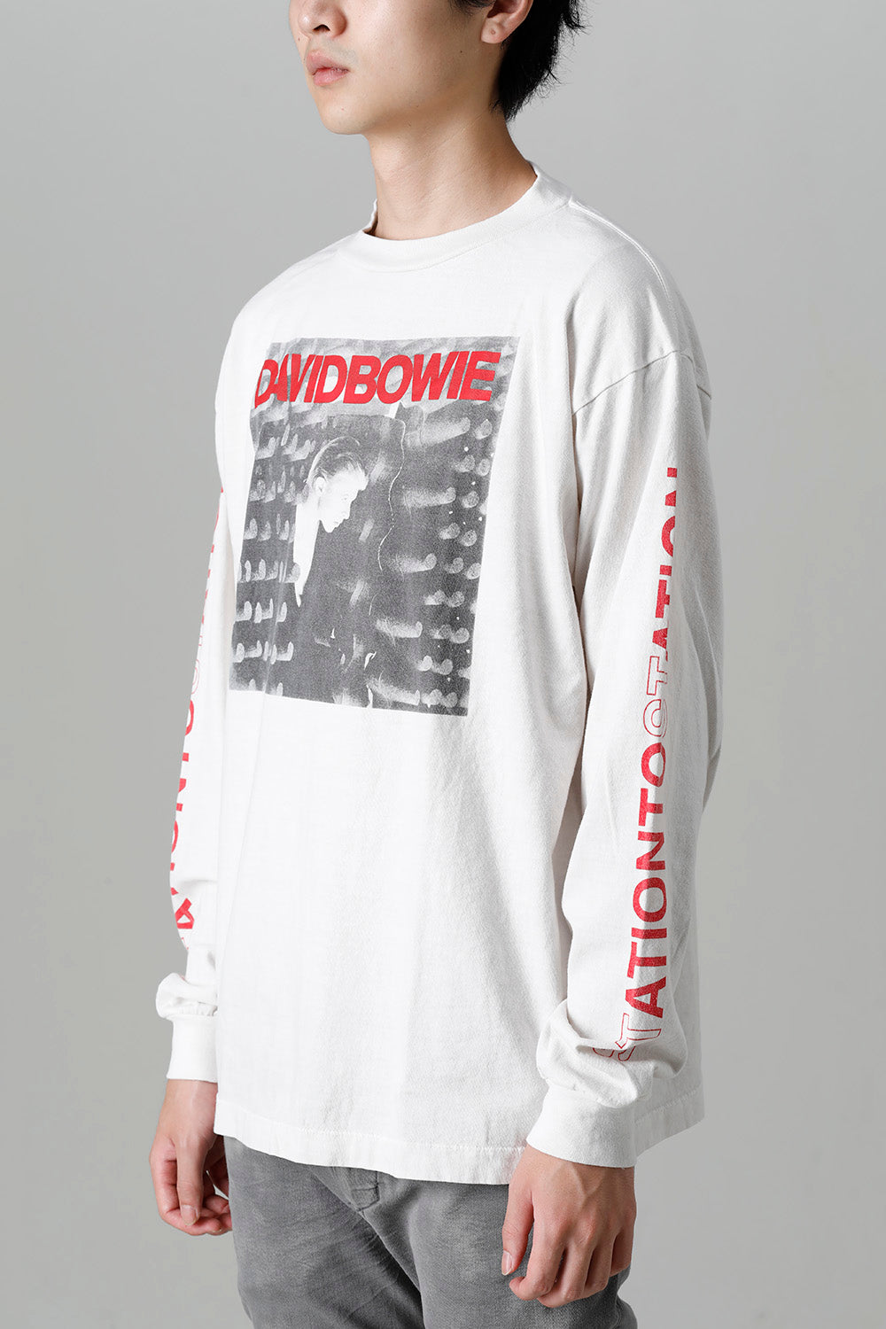 DAVID BOWIE × ©SAINT M×××××× STATION Long sleeve T-shirt
