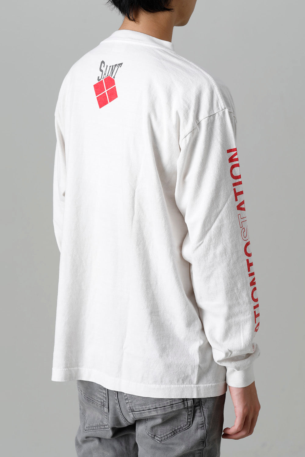 DAVID BOWIE × ©SAINT M×××××× STATION Long sleeve T-shirt