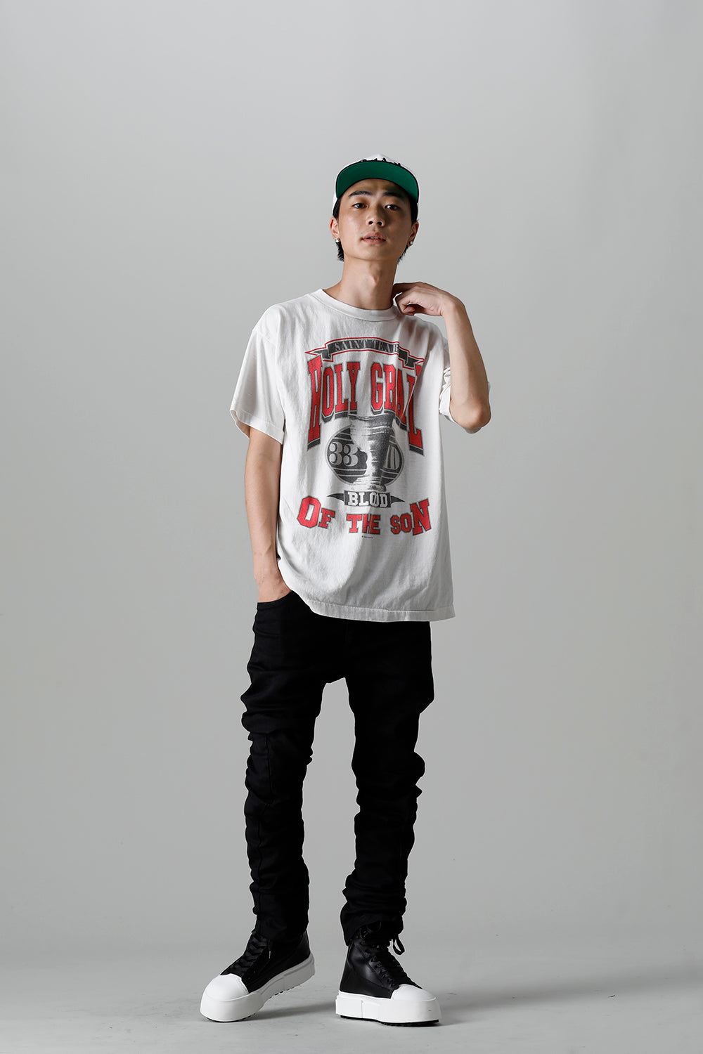 DENIM TEARS × ©SAINT M×××××× "SAINT TEARS" HOLY GRAIL Short sleeve T-shirt