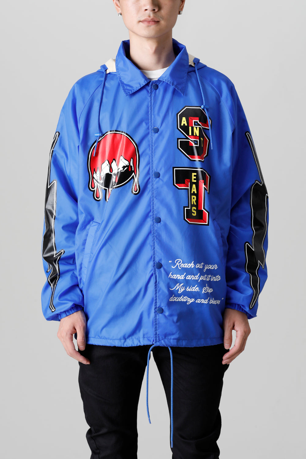 DENIM TEARS × ©SAINT M×××××× "SAINT TEARS" HOLY GRAIL Coach Jacket