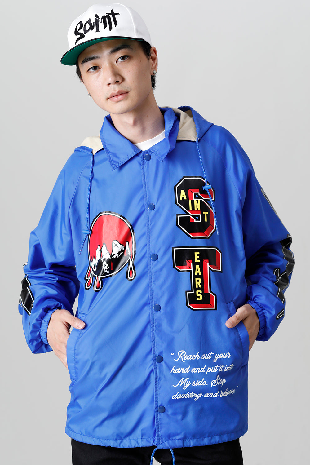 DENIM TEARS × ©SAINT M×××××× "SAINT TEARS" HOLY GRAIL Coach Jacket