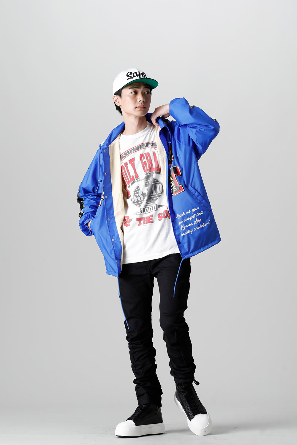 DENIM TEARS × ©SAINT M×××××× "SAINT TEARS" HOLY GRAIL Coach Jacket