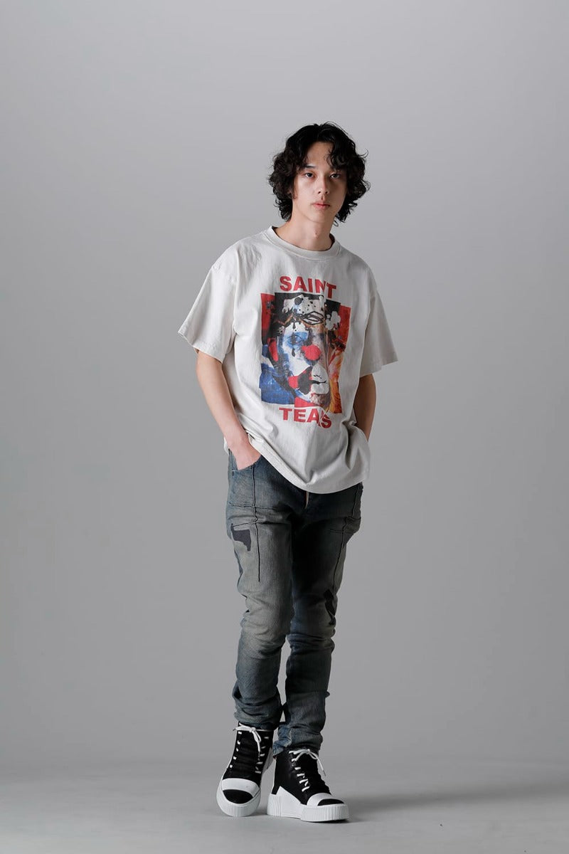DENIM TEARS × ©SAINT M×××××× "SAINT TEARS" CLOWN Short Sleeve T-Shirt