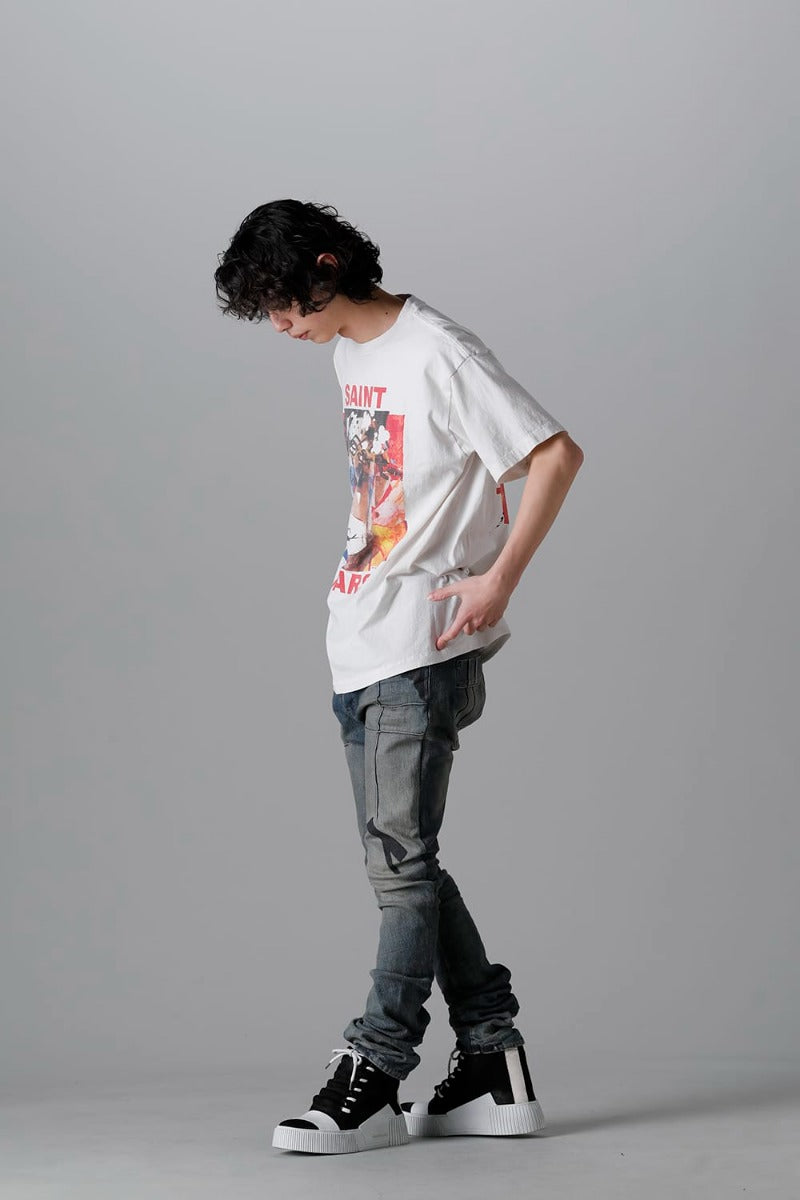 DENIM TEARS × ©SAINT M×××××× "SAINT TEARS" CLOWN Short Sleeve T-Shirt