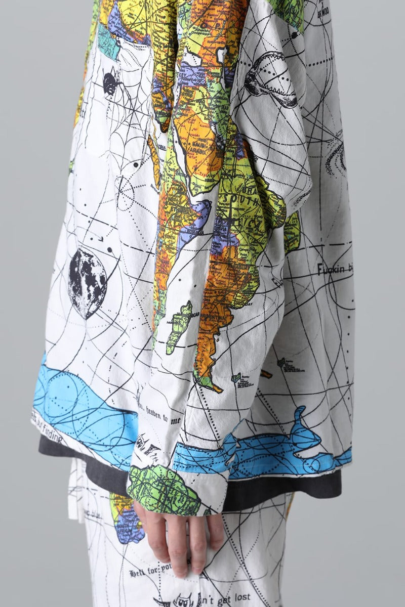 セントマイケル × ドクター・ウー WORLD MAP パジャマシャツ