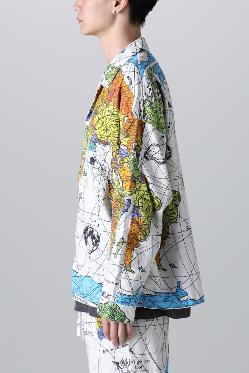 セントマイケル × ドクター・ウー WORLD MAP パジャマシャツ