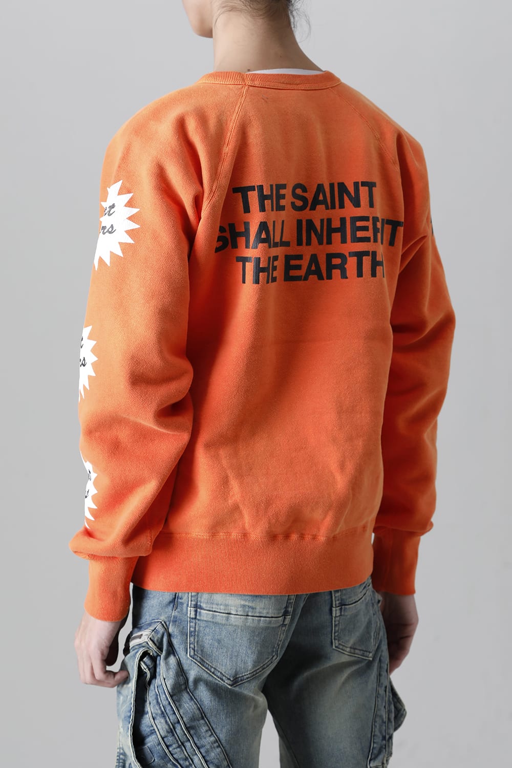 DENIM TEARS × ©SAINT M×××××× "SAINT TEARS" MILK PACK Raglan sleeve Sweat shirt