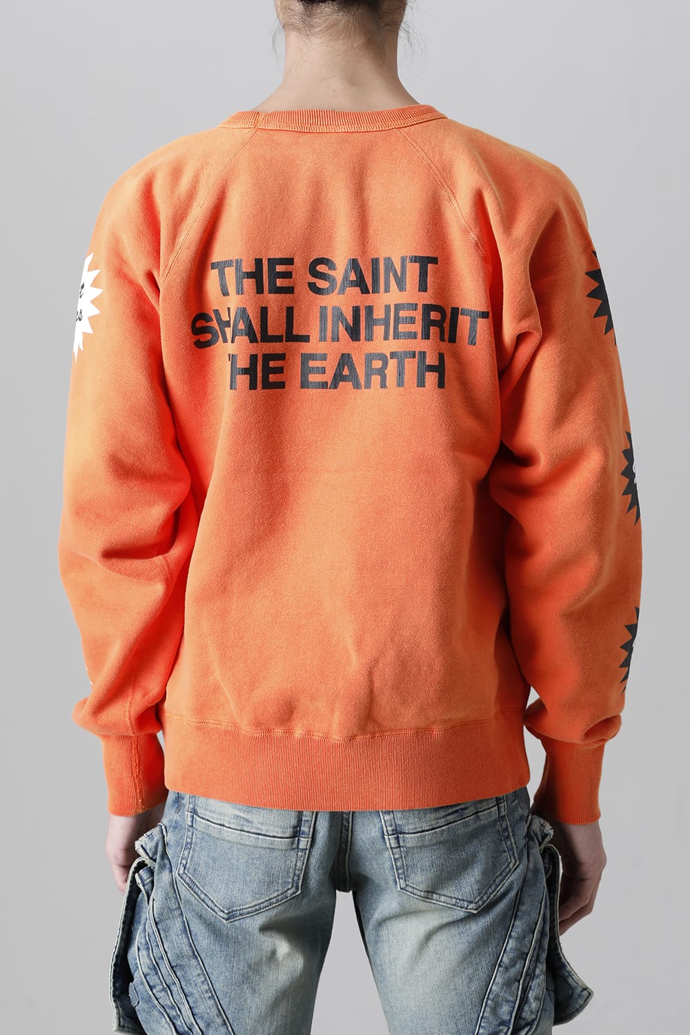 DENIM TEARS × ©SAINT M×××××× "SAINT TEARS" MILK PACK Raglan sleeve Sweat shirt