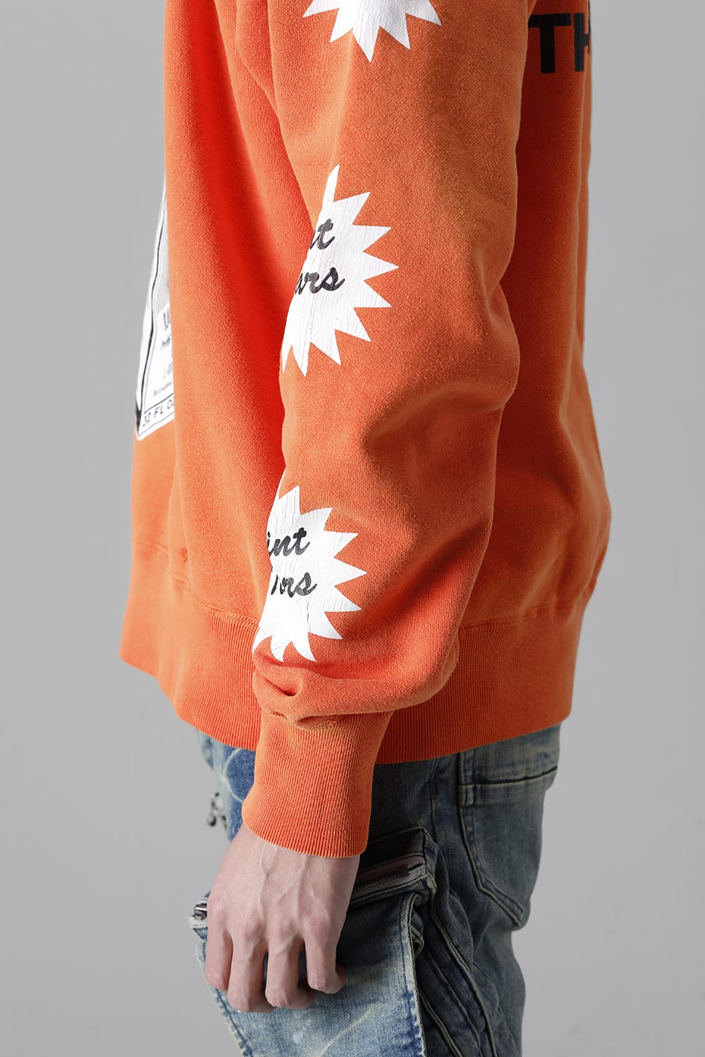 DENIM TEARS × ©SAINT M×××××× "SAINT TEARS" MILK PACK Raglan sleeve Sweat shirt