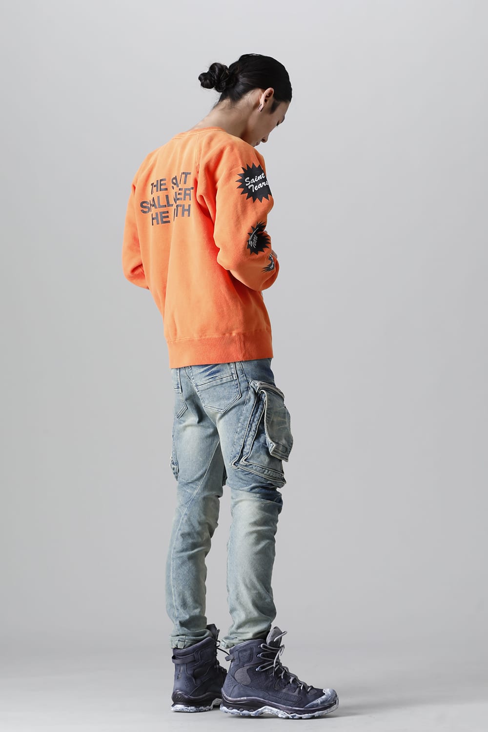 DENIM TEARS × ©SAINT M×××××× "SAINT TEARS" MILK PACK Raglan sleeve Sweat shirt