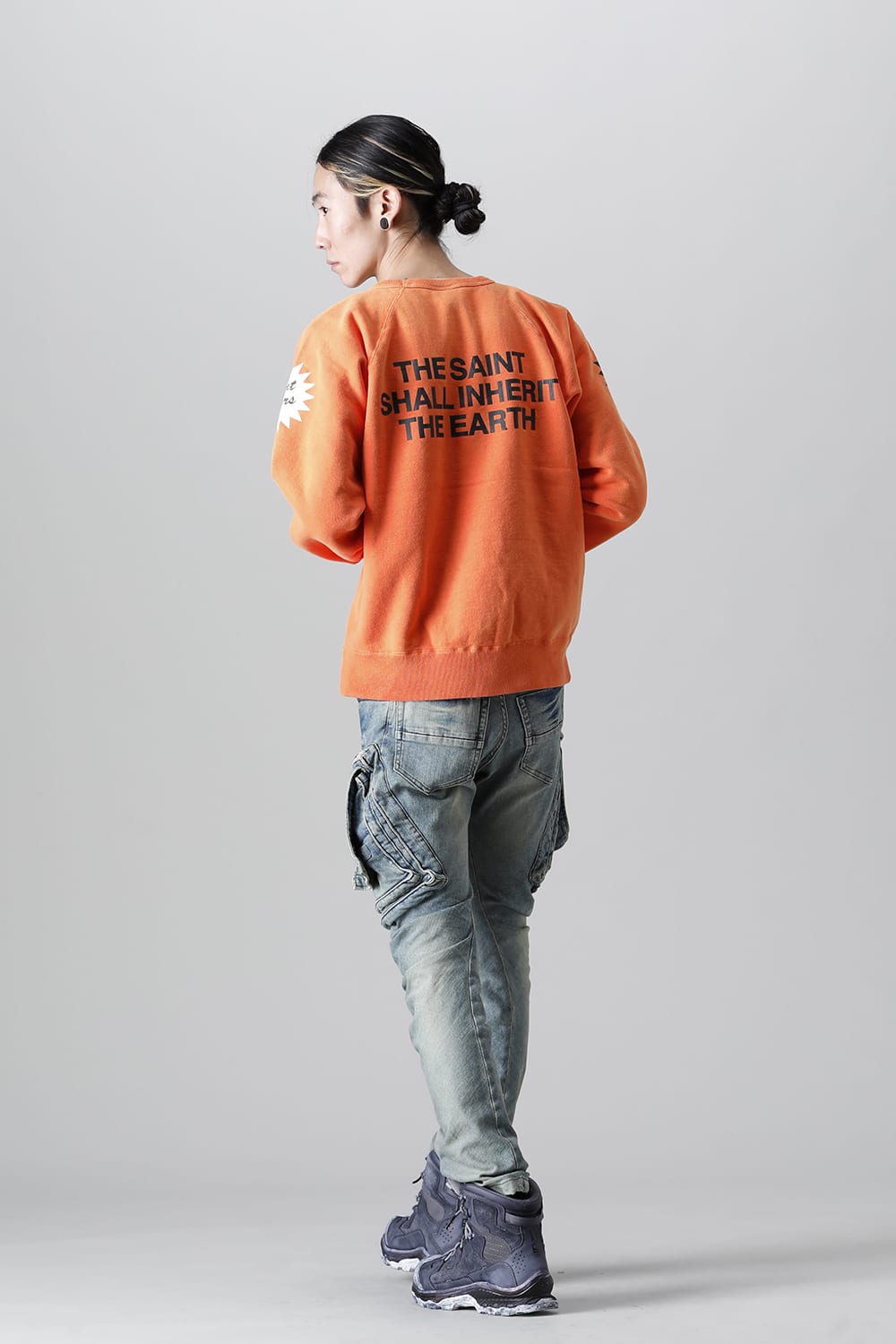 DENIM TEARS × ©SAINT M×××××× "SAINT TEARS" MILK PACK Raglan sleeve Sweat shirt