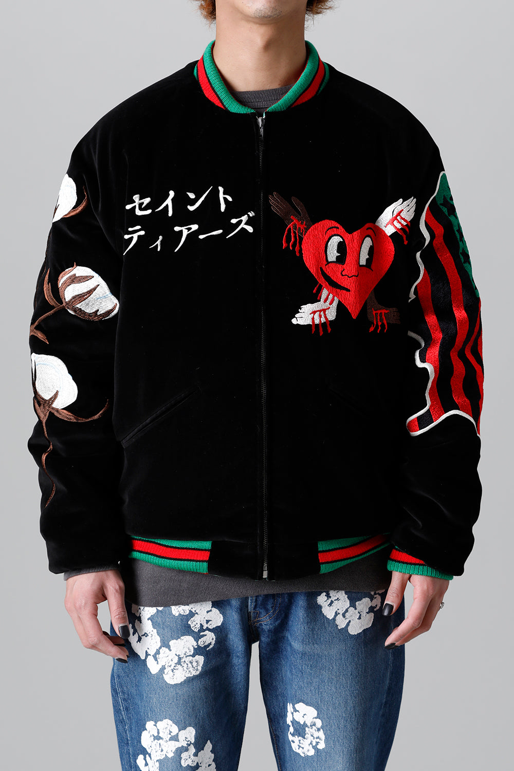 DENIM TEARS × ©SAINT M×××××× "SAINT TEARS" Reversible Sukajyan