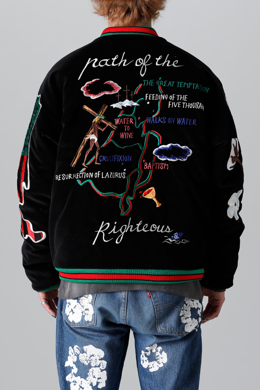 DENIM TEARS × ©SAINT M×××××× "SAINT TEARS" Reversible Sukajyan