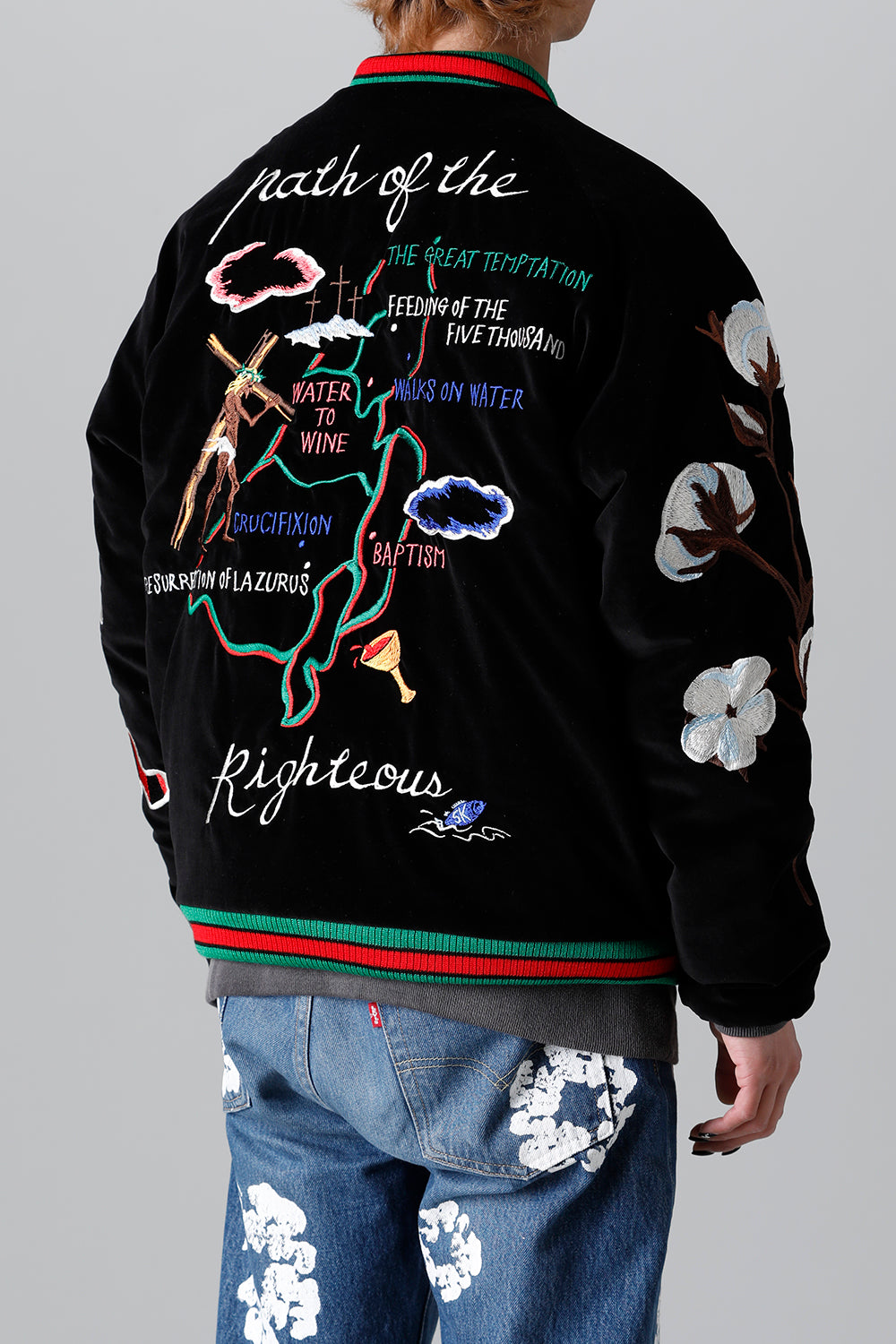 DENIM TEARS × ©SAINT M×××××× "SAINT TEARS" Reversible Sukajyan