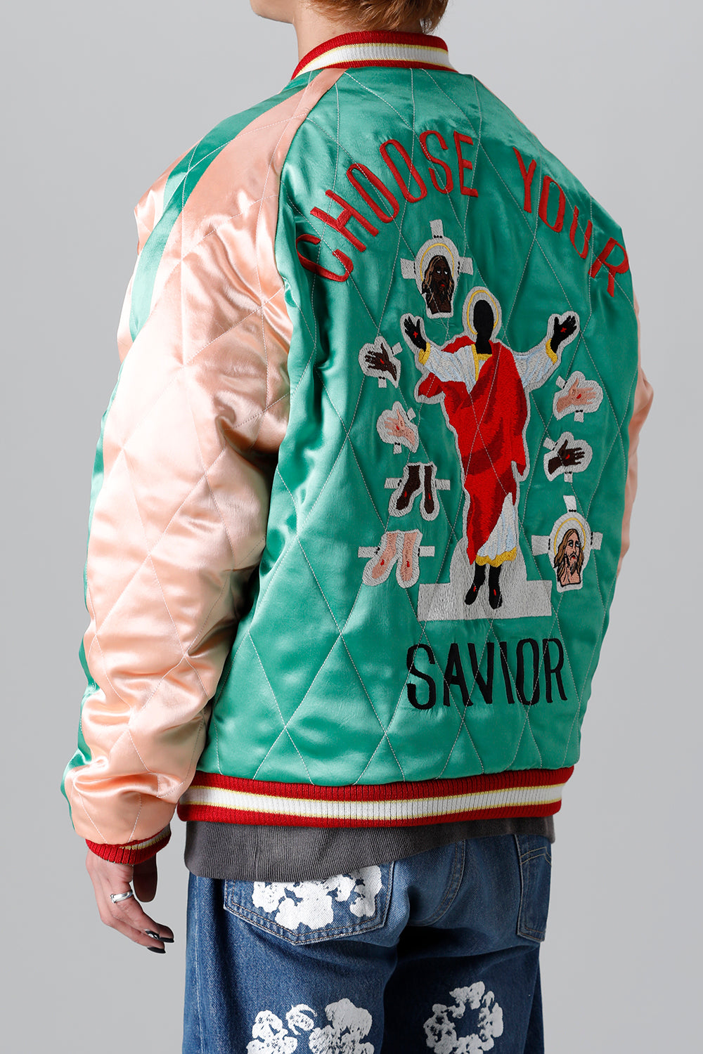 DENIM TEARS × ©SAINT M×××××× "SAINT TEARS" Reversible Sukajyan